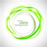 Abstract green rings vector background