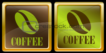 Coffee bean icons