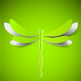 Abstract green dragonfly