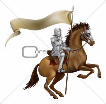 Knight with spear and banner
