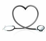 Stethoscope heart concept