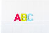 ABC on wall