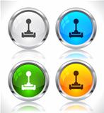 Metal web buttons. Vector eps10.