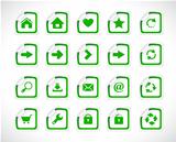 Stickers with web icons. Vector.