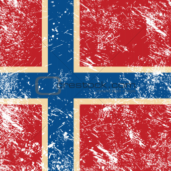 Norway retro flag