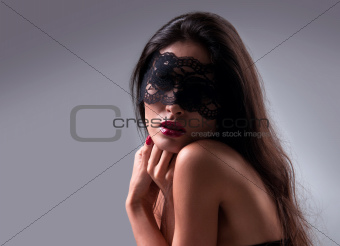 portrait of a girl in a mask