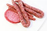 few types of dry sausages