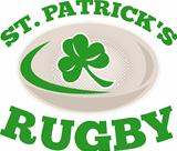 st. patrick's rugby ball shamrock