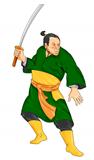 Samurai Warrior With Katana Sword