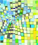 3d abstract cube pattern blue green yellow backdrop