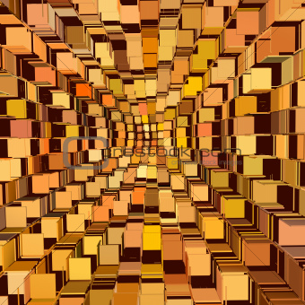 abstract cube pattern mixed orange yellow backdrop 