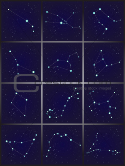12 Constellations set