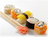 various of sushi 