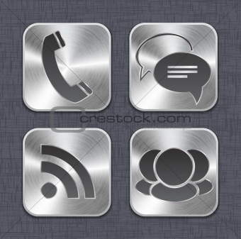 Brushed metal app icon templates