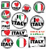 I love ITALY ink rubber stamp set