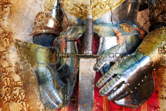Medieval armor background