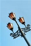 Antique metal street lamp
