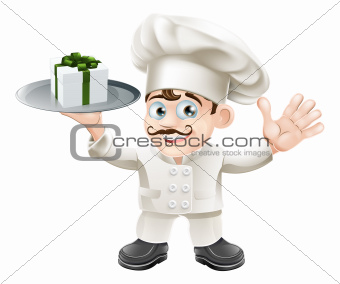 Chef with present