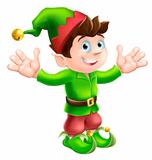 Christmas elf waving