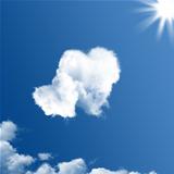 Two heart-shaped clouds 