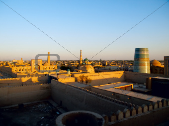 Khiva at sunset