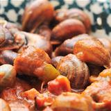 spanish cooked snails in sauce