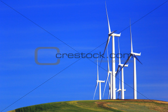 Wind Turbines on Hill