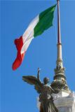 Italian Flag Agaist Blue Sky