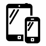 Phone and tablet vector sign