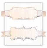 Retro ribbons banners and labels set. Vintage collection.