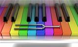 multicoloured piano