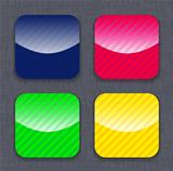 Glossy striped colorful app icon templates