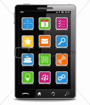 Modern Black Mobile Phone