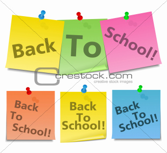 Sticky Notes with Back To School Text