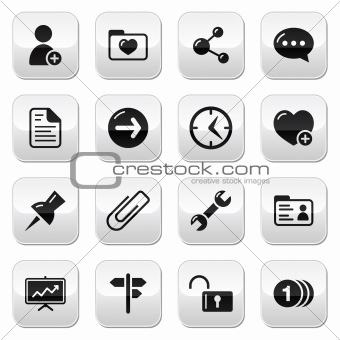 Website navigation buttons set