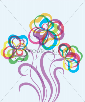 Decorative EPS10 background with abstract flowers
