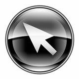 cursor icon black, isolated on white background