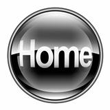 home icon black, isolated on white background