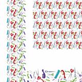 Beauty salon combs and scissors horizontal and vertical  seamless pattern  