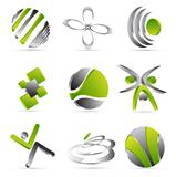 green business icons design