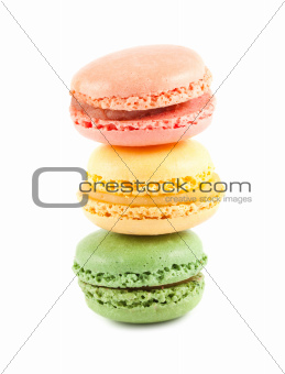 Stack of colorful macaroons 