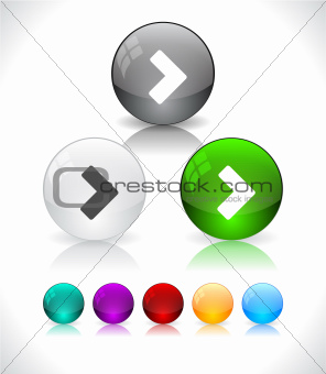 Glossy colorful abstract glass balls. EPS10 file.