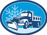 Snow Plow Truck Retro 
