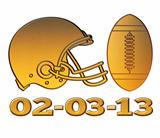 golden american football helmet ball 2013
