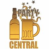 golden beer bottle mug party central
