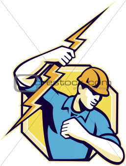 Electrician Construction Worker Retro
