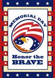 American Eagle Memorial Day Poster Greeting Card
