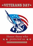 American Patriot Veterans Day Poster Greeting Card