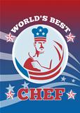 World's Best American Chef Greeting Card Poster
