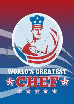 World's Greatest American Chef Greeting Card Poster

